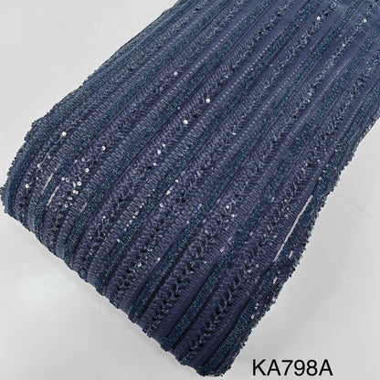 Imported Sequins Cut Dana Net Fabric - KA798