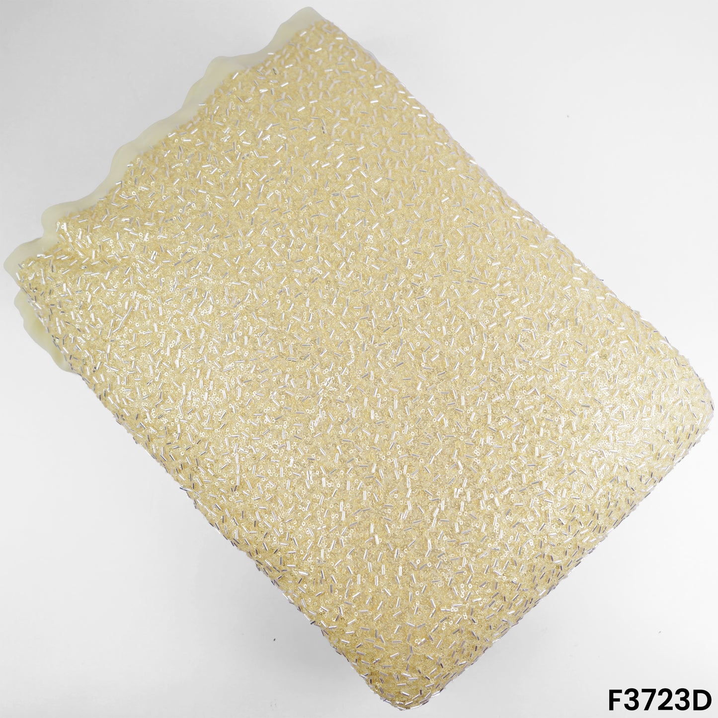 Cut Dana Thread Sequins Embroidered Georgette Fabric-F3723