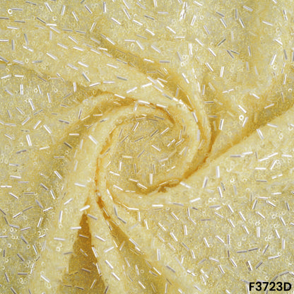 Cut Dana Thread Sequins Embroidered Georgette Fabric-F3723