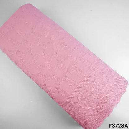 Thread Embroidered Cambric Cotton Fabric-3728