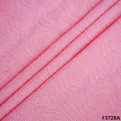 Thread Embroidered Cambric Cotton Fabric-3728