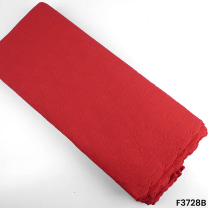 Thread Embroidered Cambric Cotton Fabric-3728