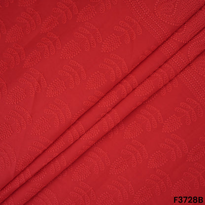 Thread Embroidered Cambric Cotton Fabric-3728