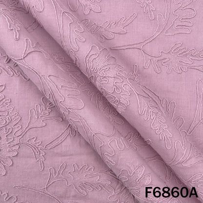 Thread Embroidered Cambric Cotton Fabric - F6860