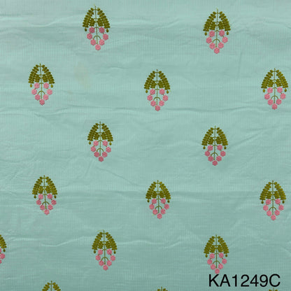 Embroidered Kota Cotton Fabric-KA1249