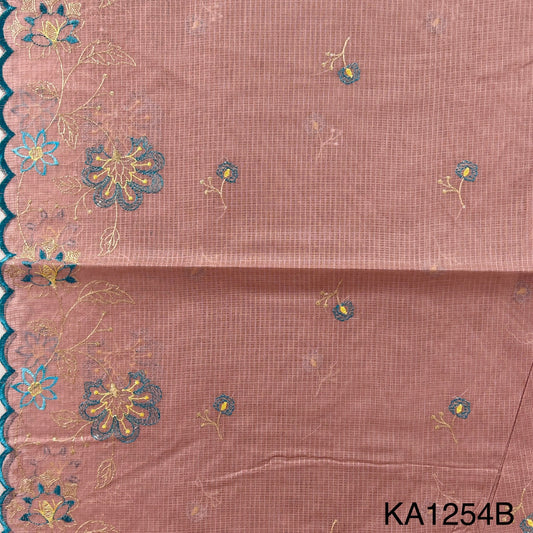 Embroidered Kota Cotton Fabric-KA1254