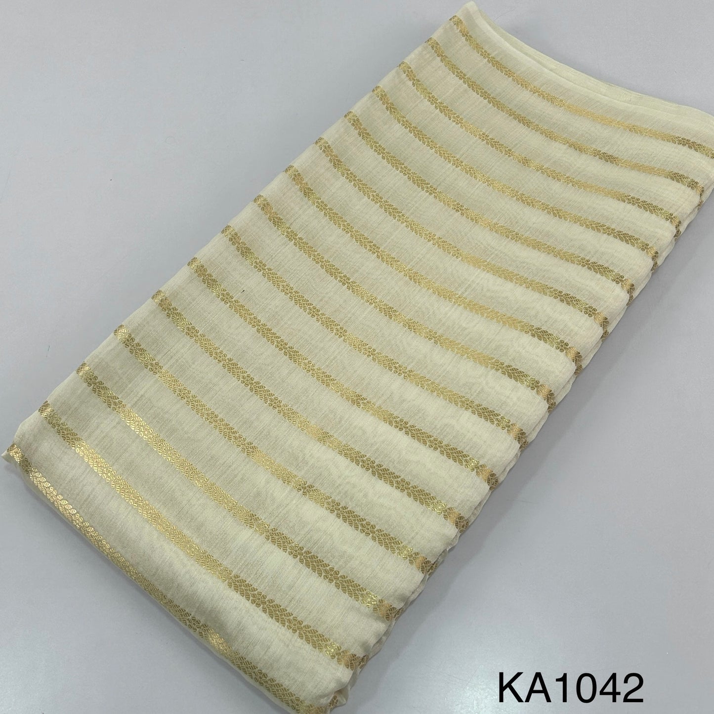 Dyeable Zari Chanderi Fabric-KA1042