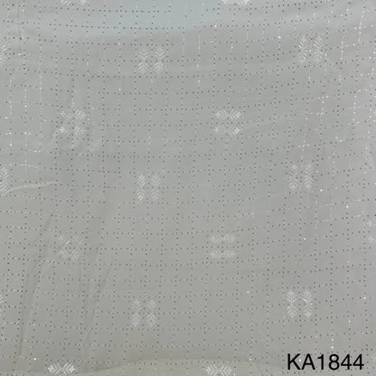 Dyeable Sequins Georgette Fabric - KA1844