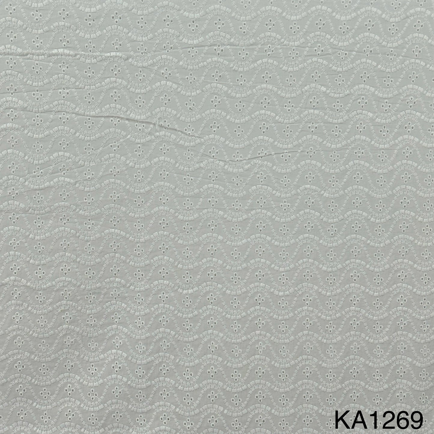 Chikankari Cotton Fabric-KA1269