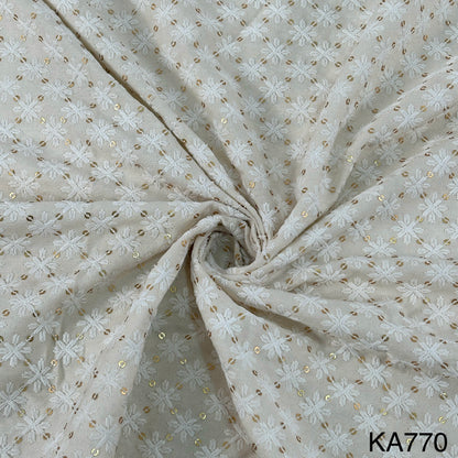 Chikankari Rayon Fabric-KA770