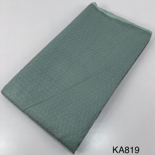 Embroidered Sequins Chanderi Fabric-KA819