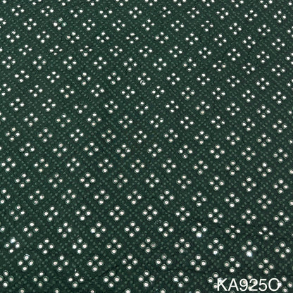 Embroidered Faux Mirror Georgette Fabric-KA925