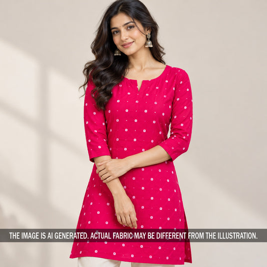 Bandhani Print Modal Satin Fabric - F7683