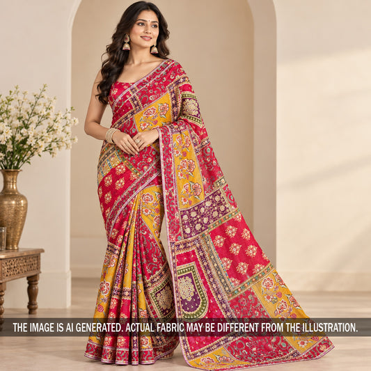 Printed Chinnon Chiffon Fabric - F7647