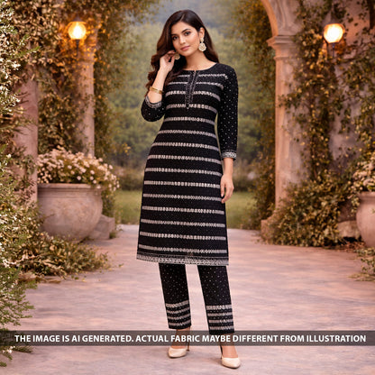 Chikankari Cotton Fabric - F6343