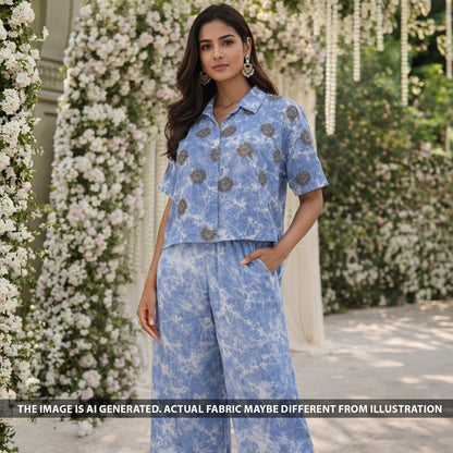 Cut Dana Embroidered Denim Fabric - F6352