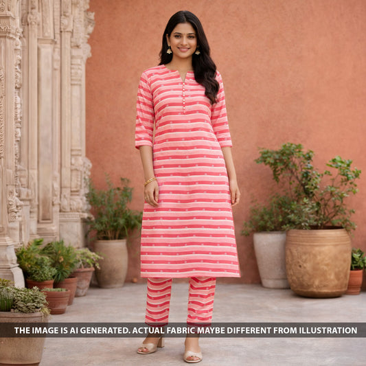 Printed Hakoba Rayon Cotton Fabric - F6306