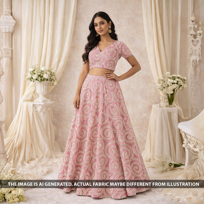 Crochet Work Crepe Fabric - F6331