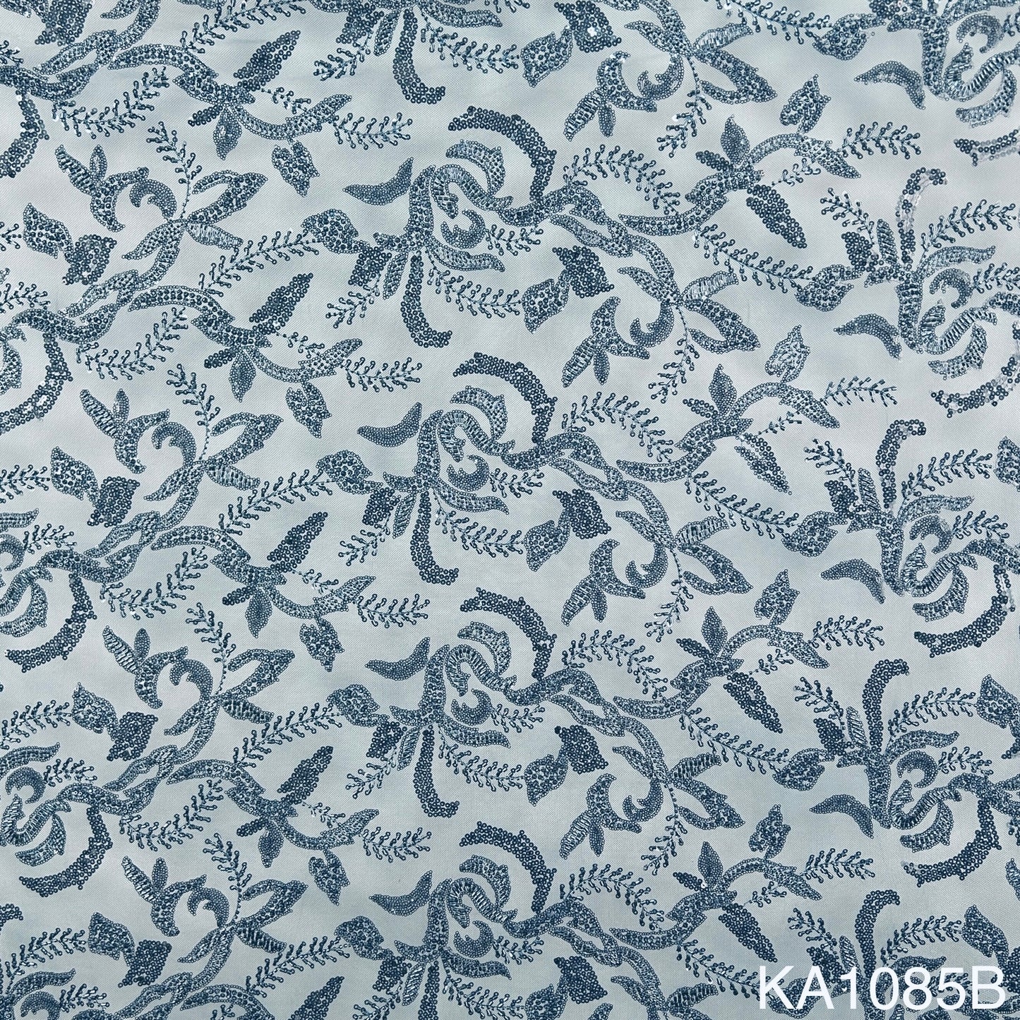 Embroidered Sequins Cut Dana Work Net Fabric KA-1085