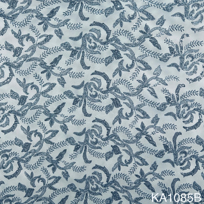 Embroidered Sequins Cut Dana Work Net Fabric KA-1085