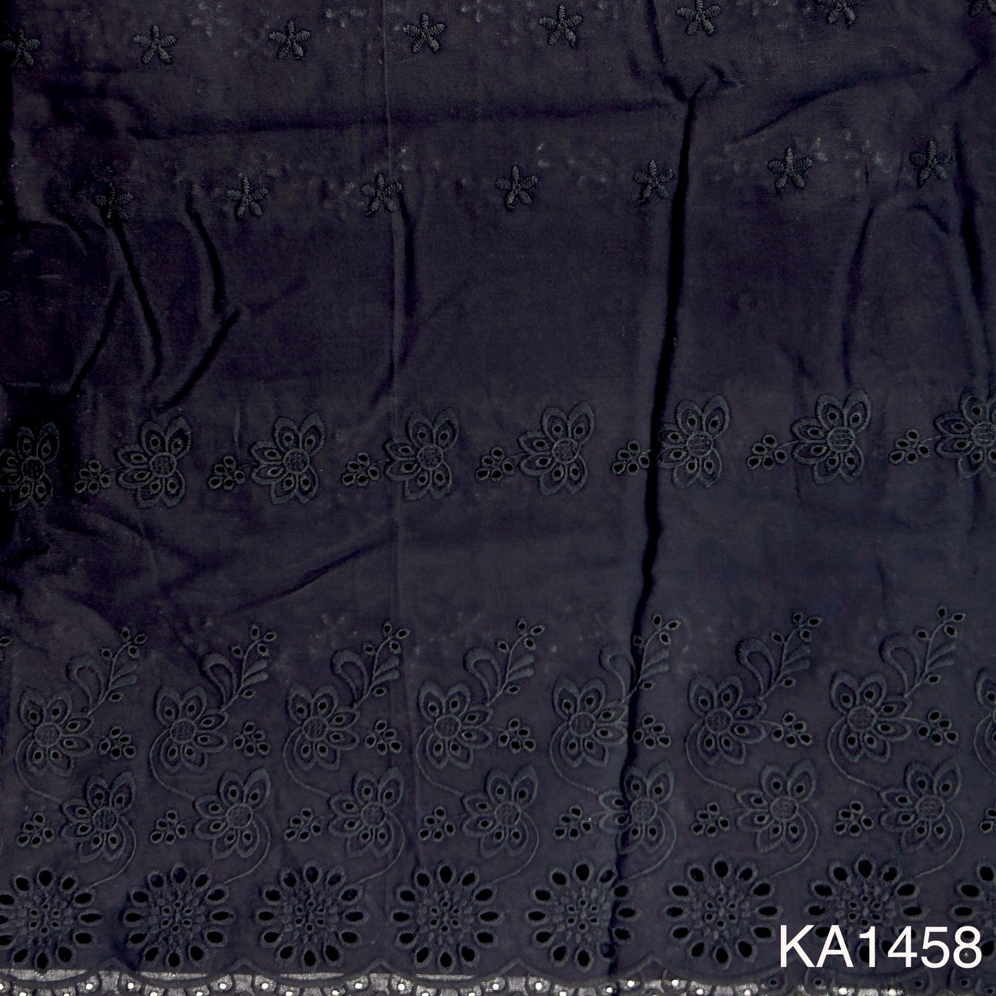 Chikankari Cotton Fabric-KA1458