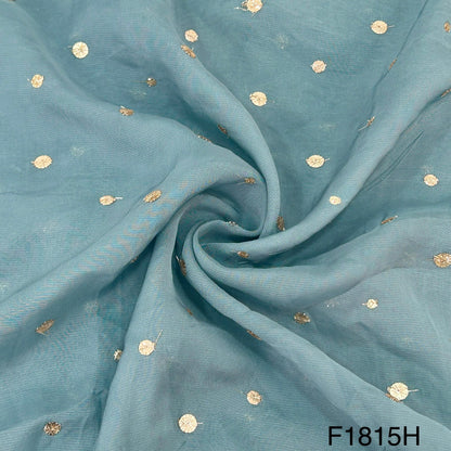 Zari Sequins Viscose Organza Fabric-F1815