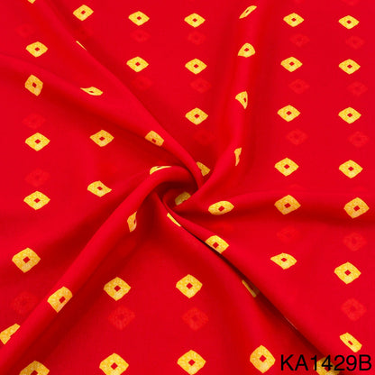 Bandhani Print Georgette Fabric-KA1429