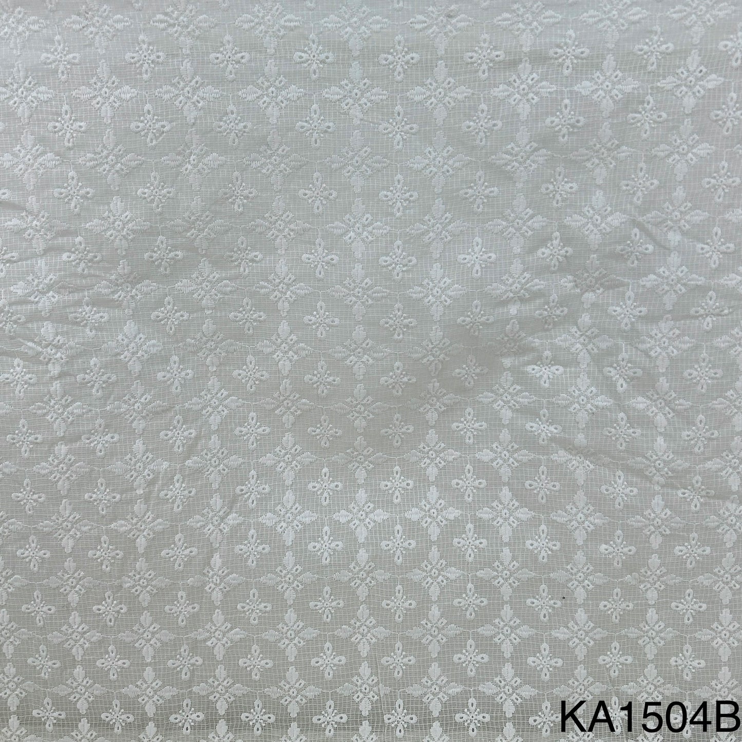 Embroidered Kota Cotton Fabric-KA1504