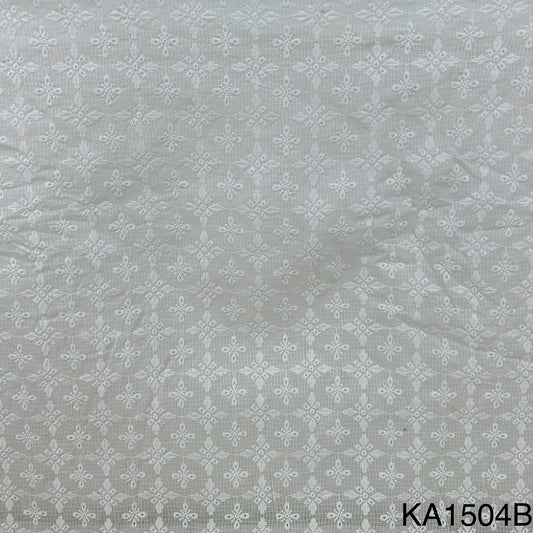 Embroidered Kota Cotton Fabric-KA1504