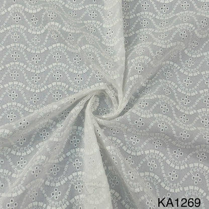 Chikankari Cotton Fabric-KA1269