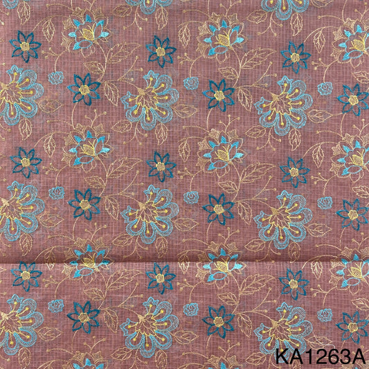 Embroidered Kota Cotton Fabric-KA1263