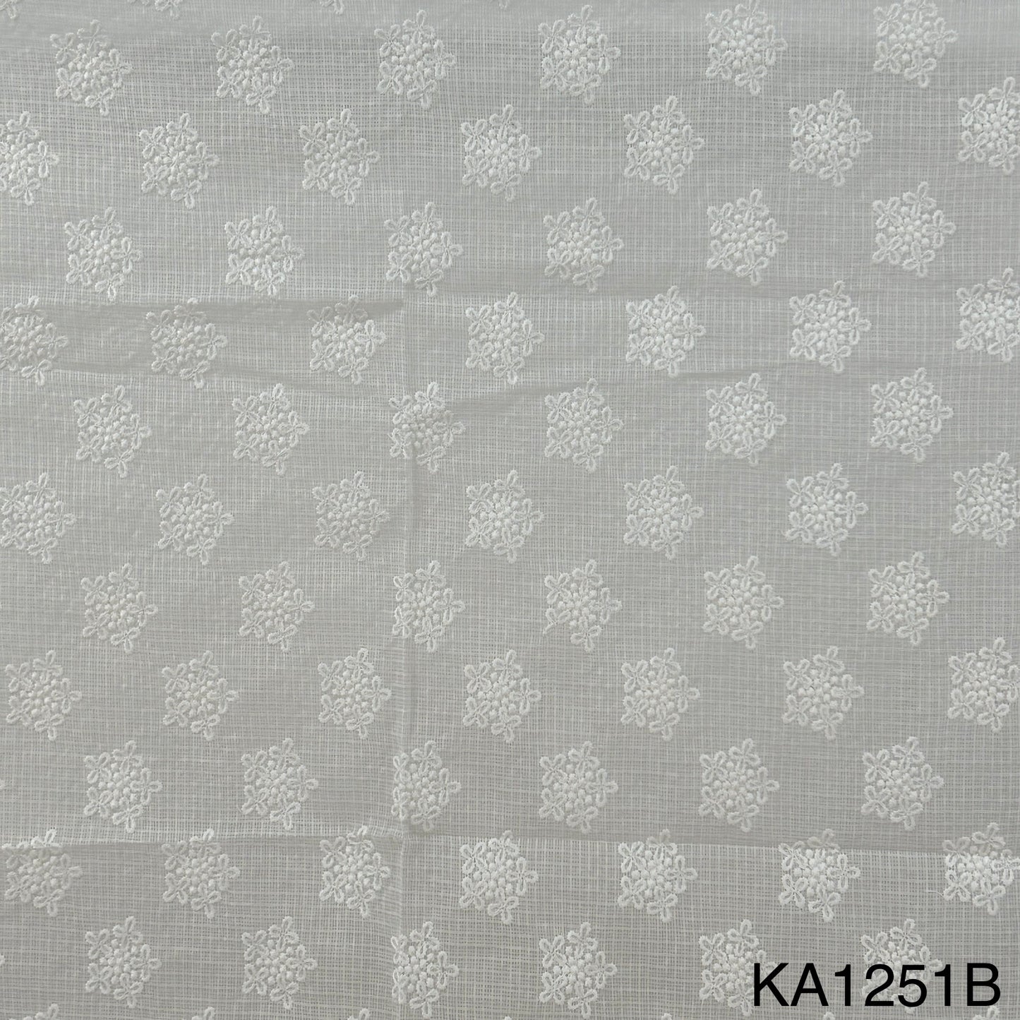 Embroidered Kota Cotton Fabric-Ka1251