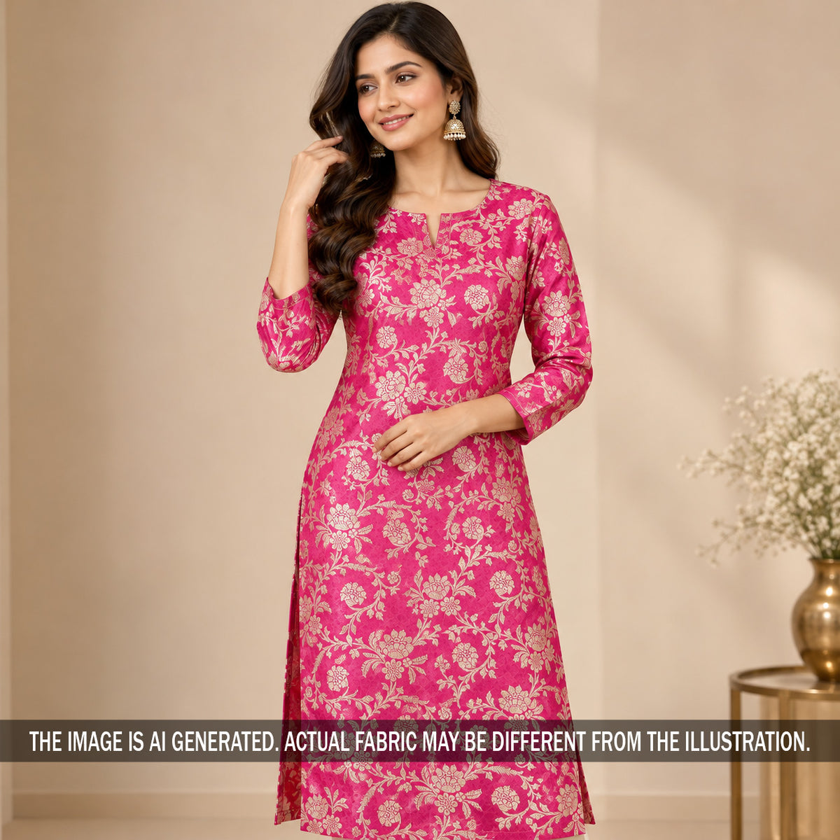 Banarasi Brocade Silk Fabric - F7574
