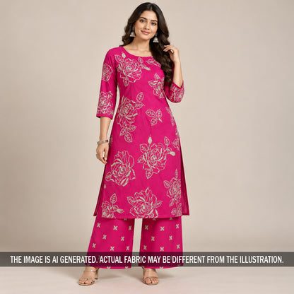 Thread Sequins Embroidered Pure Chanderi Silk Fabric - F7645