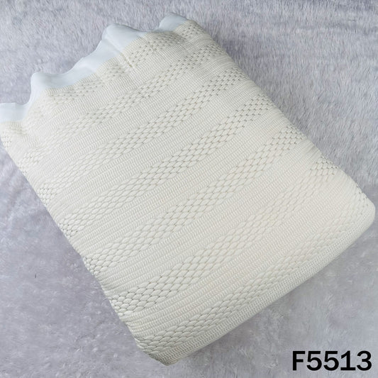 Dyeable Thread Sequins Embroidered Georgette Fabric - F5513