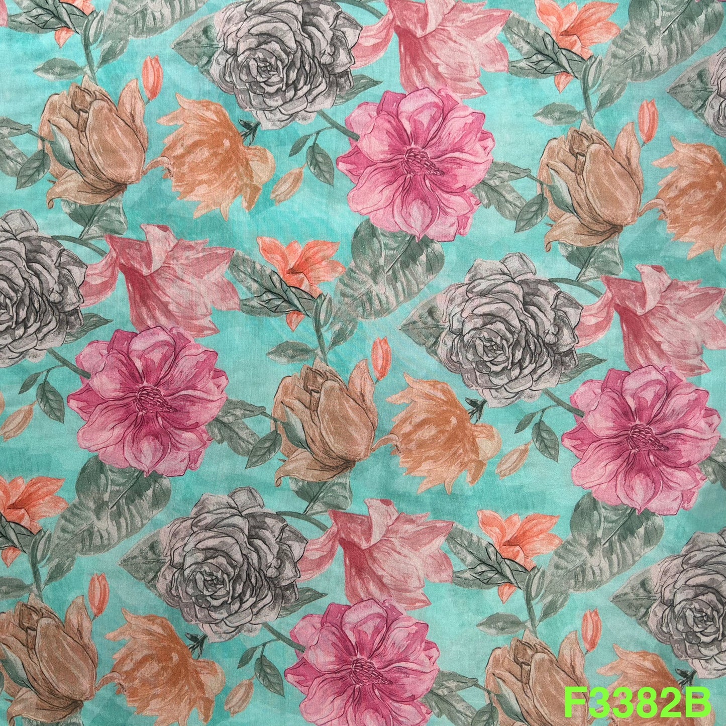 Printed Muslin Fabric-F3382