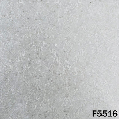 Dyeable Thread Sequins Embroidered Dola Silk Fabric - F5516