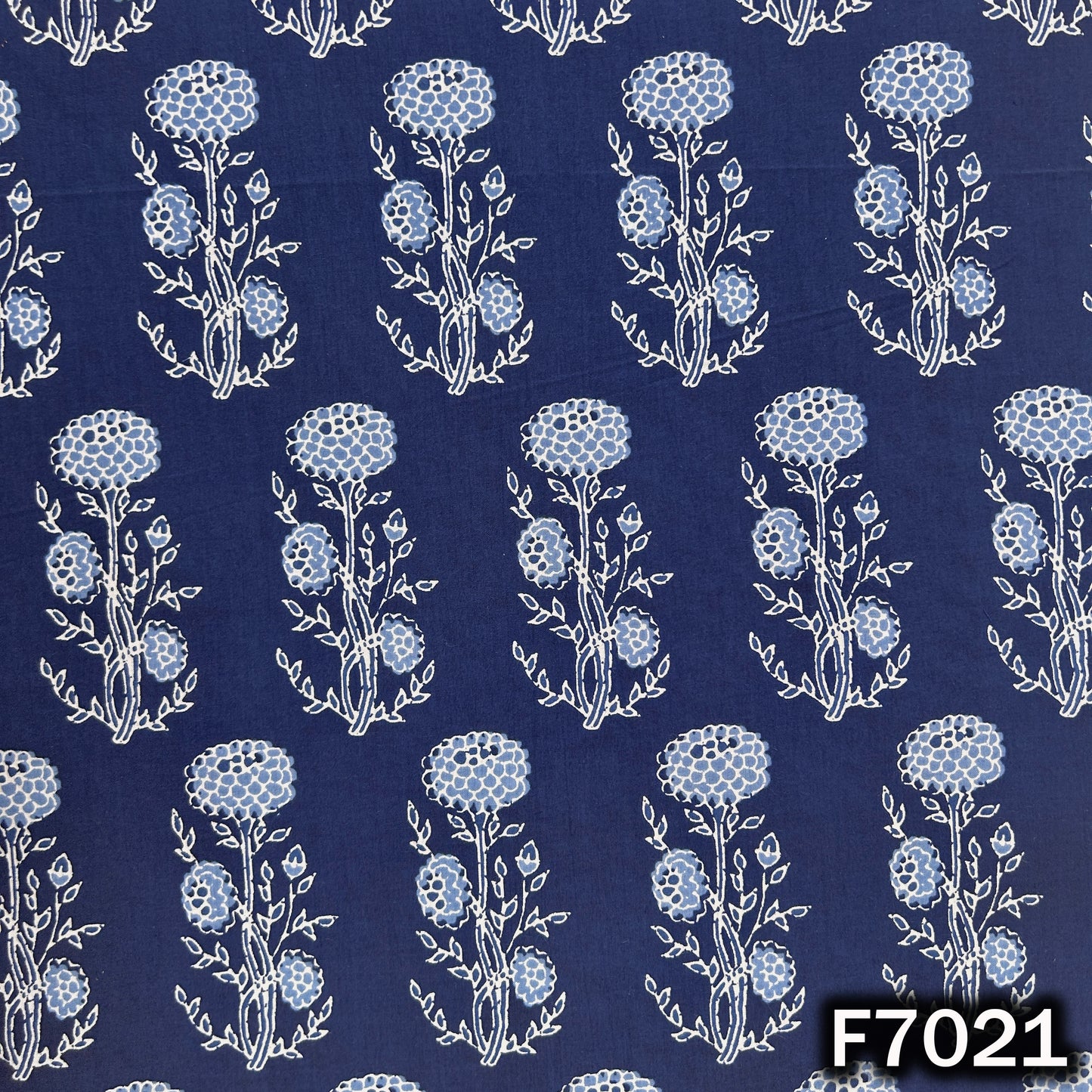 Indigo Print Cambric Cotton Fabric - F7021
