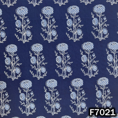 Indigo Print Cambric Cotton Fabric - F7021