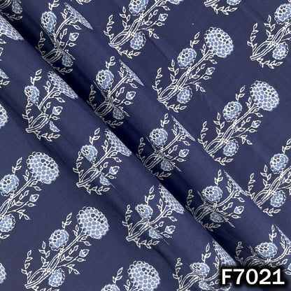 Indigo Print Cambric Cotton Fabric - F7021