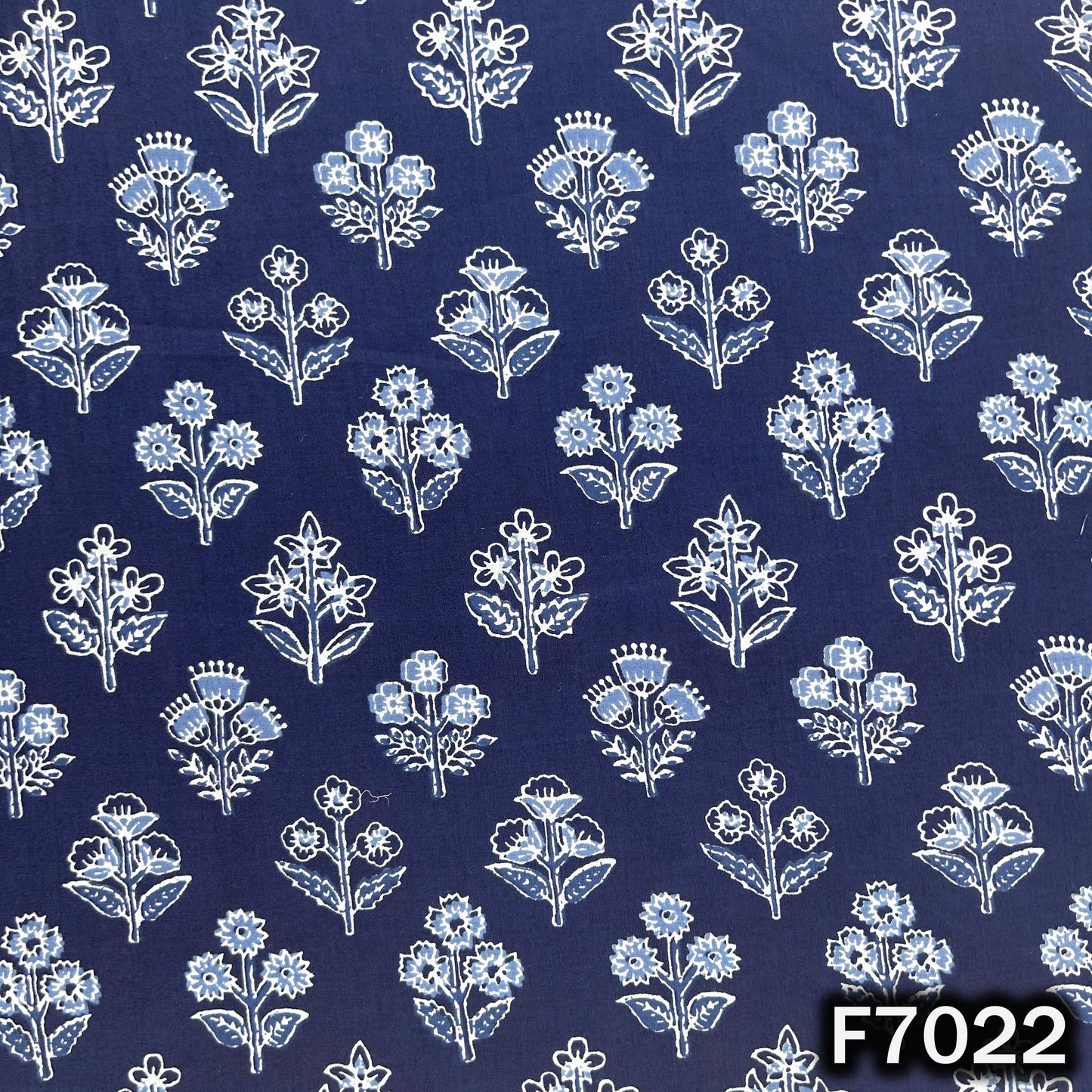 Indigo Print Cambric Cotton Fabric - F7022