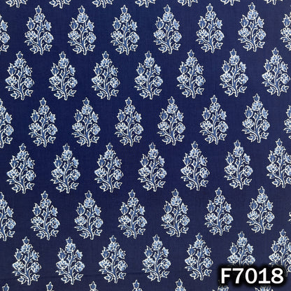 Indigo Print Cambric Cotton Fabric - F7018