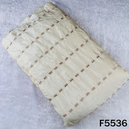 Dyeable Cut Dana Pearl Embroidered Shimmer Tissue Fabric - F5536