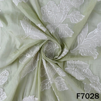 Thread Work Pure Mul Chanderi Fabric - F7028