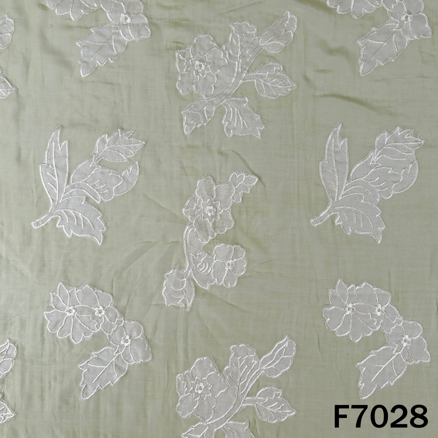 Thread Work Pure Mul Chanderi Fabric - F7028