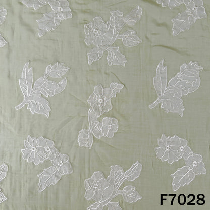 Thread Work Pure Mul Chanderi Fabric - F7028
