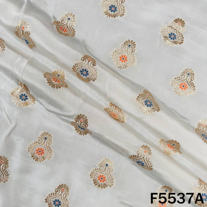 Dyeable Zari Work Crepe Fabric - F5537