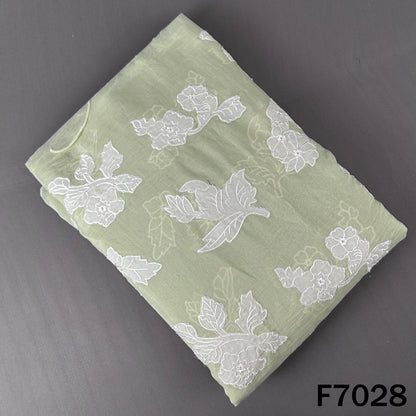 Thread Work Pure Mul Chanderi Fabric - F7028