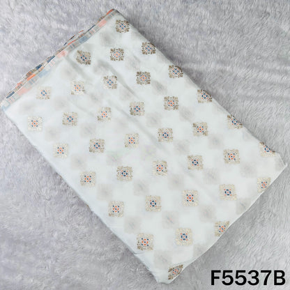 Dyeable Zari Work Crepe Fabric - F5537