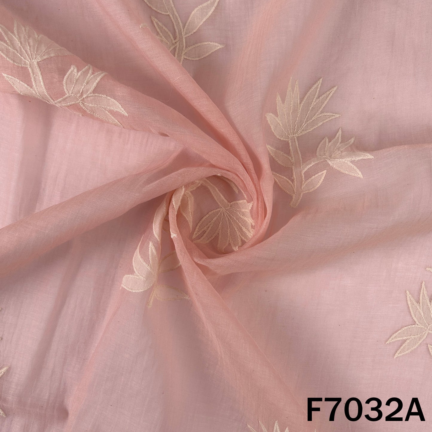 Thread Work Pure Mul Chanderi Fabric - F7032